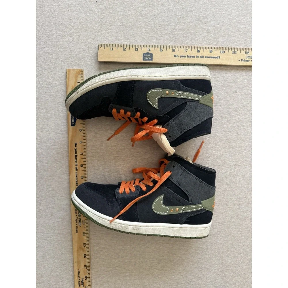 air jordans size 8 mens Black Orange Green